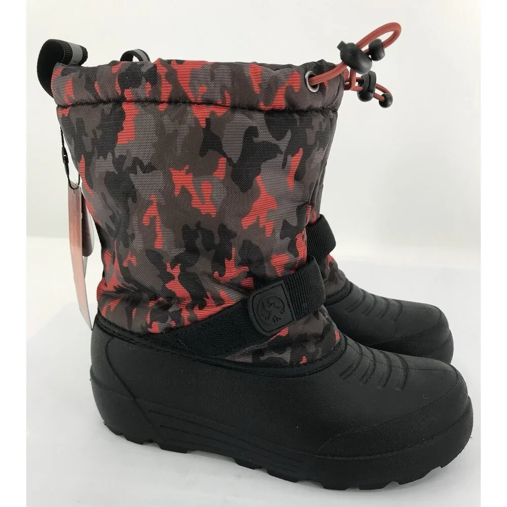 Northside Boots Kids Boys Size 3 Red‎ Gray Black Camo Winter